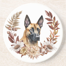 Porta-copos Malinois Cog Autumn Wreath