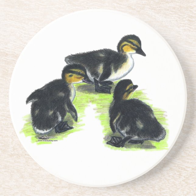 Porta-copos Mallard Ducklings (Frente)