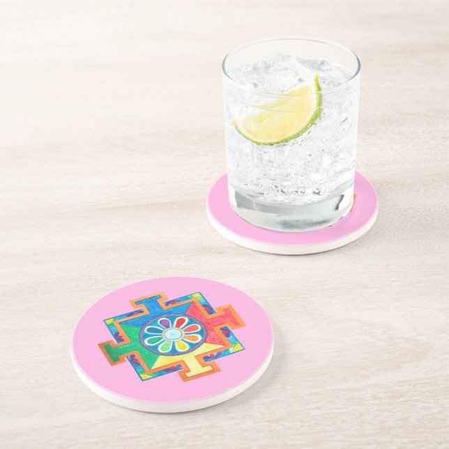 Porta-copos Mandala da Criação (Lateral)