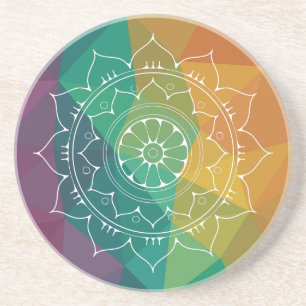 Porta-copos Mandala índia flor design geométrico