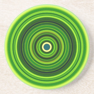 Porta-copos Mandala Verde Geométrico- 25436