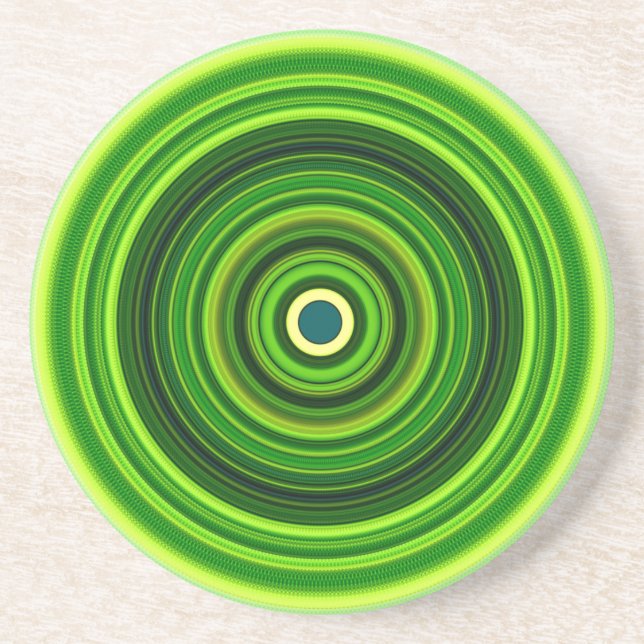 Porta-copos Mandala Verde Geométrico- 25436 (Frente)