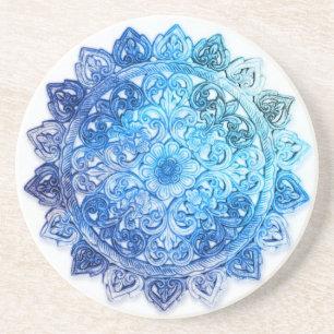 Porta-copos Mandela azul