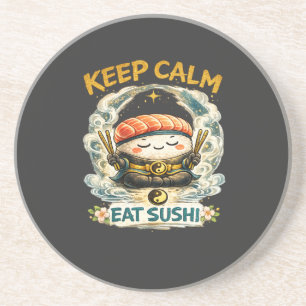 Porta-copos Mantenha a Calma & Coma Sushi – Zen Kawaii Sushi