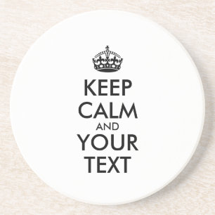 Porta-copos MANTENHA O CALM Personalizado e o TEXTO