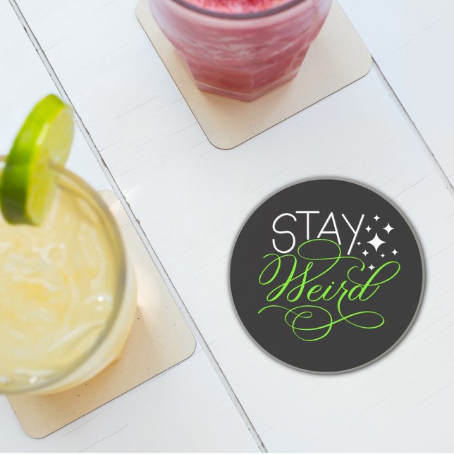 Porta-copos Mantenha-se esquisito e cômoda citação motivaciona (Criador carregado)