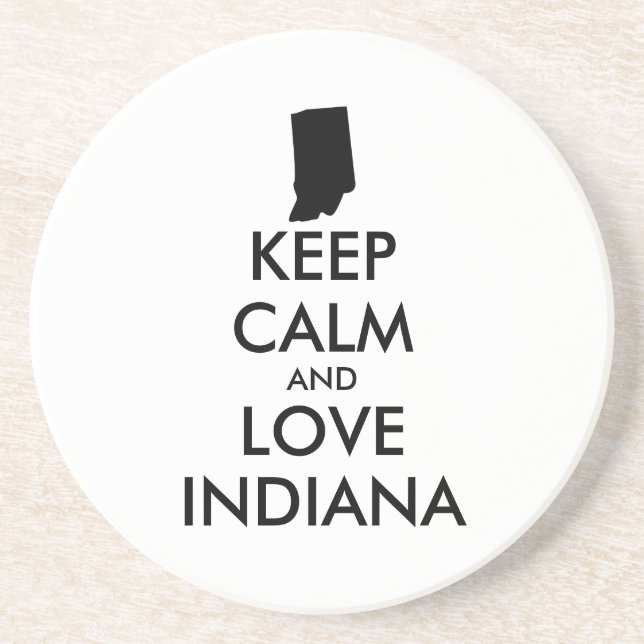 Porta-copos MANTER CALMA E AMOR personalizáveis INDIANA (Frente)