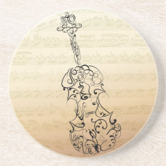 Porta-copos Manuscrito de Bach do rabisco do violino