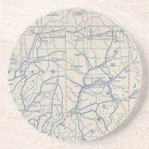 Porta-copos Mapa 6 da Bicicleta de Wisconsin