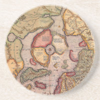 Mapa antigo do Polo Norte por Mercator