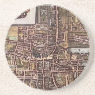 Porta-copos Mapa da cidade de réplica de Haia 1649