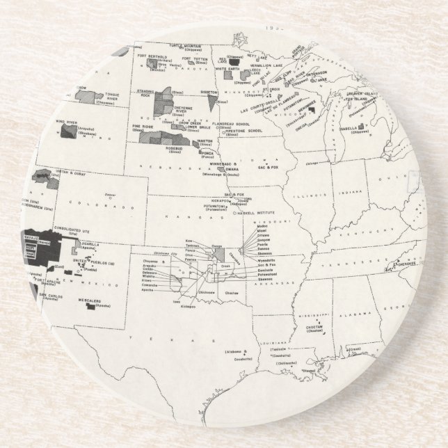 PORTA-COPOS MAPA: INDIANOS AMERICANOS 2 (Frente)