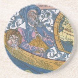 Porta-copos Mapa Mundial Antiquado com Claudius Ptolomeu, 1507