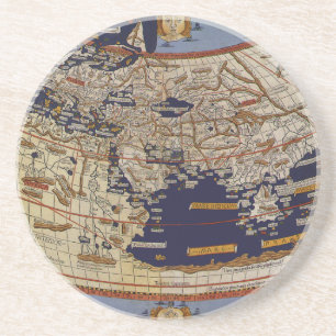Porta-copos Mapa Mundial Ptolemaico Antigo, Johannes de Arnshe