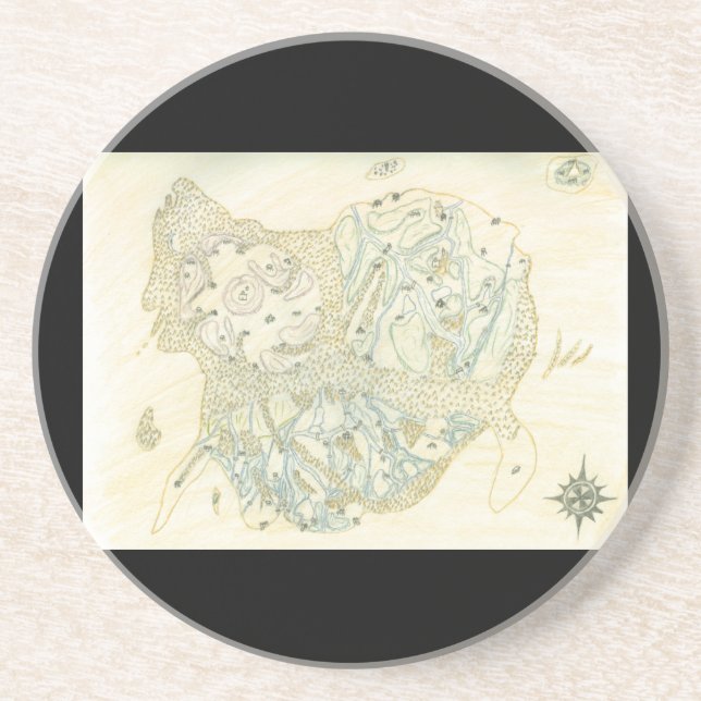 Porta-copos Mapa não rotulado de Trino (Frente)