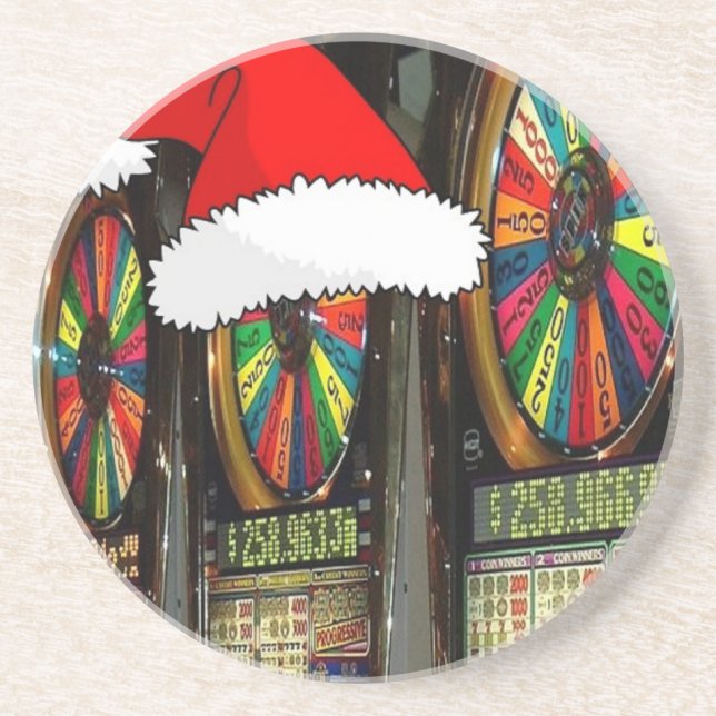 Porta-copos Máquinas de Slot de Santa Hat (Frente)