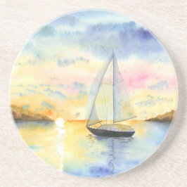 Porta-copos Mar no pôr do sol