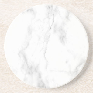Porta-copos Marble Elegante Branco, Design Trendy Modelo Round