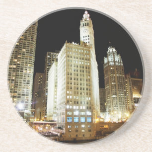 Porta-copos Marco famoso de Chicago na noite