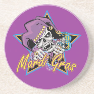 Porta-copos Mardi Gras Jester Skull