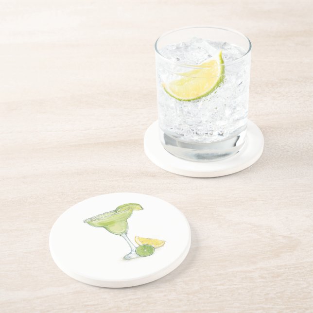 Porta-copos Margarita Cocktail Watercolor (Lateral)