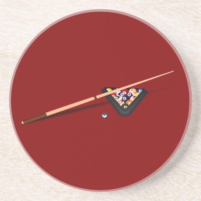 Porta-copos Maroon Billiard Mesa (Frente)