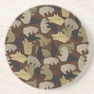 Porta-copos Marrom da Camuflagem Animal Silhouette