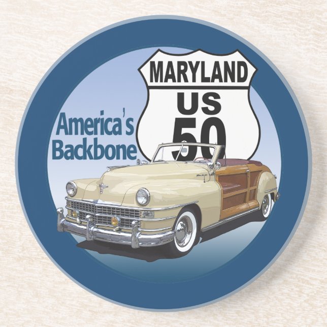 Porta-copos Maryland US Route 50 (Frente)