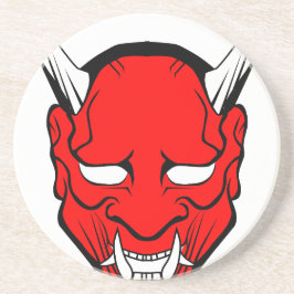 Porta-copos Máscara Vermelha Japonesa Hannya
