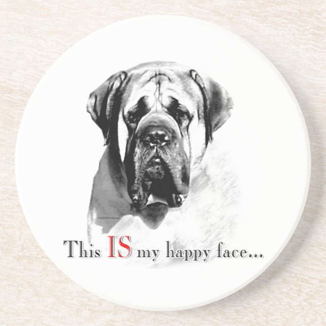 Porta-copos Mastiff Happy Face (Frente)