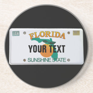 Porta-copos Matrícula (customizável) de Florida