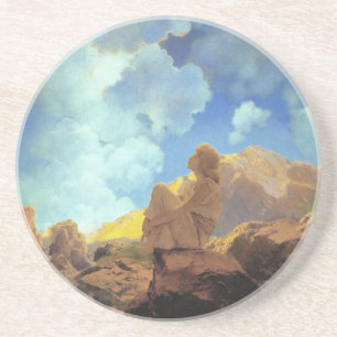 Porta-copos Maxfield Parrish Manhã 1922 Nuvem Azul Arte Fina