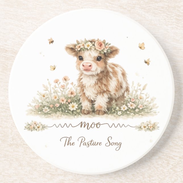 Porta-copos Meadow Melody cow paper plates (Frente)