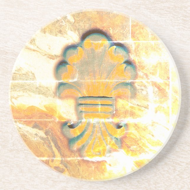 Porta-copos Medalhão de Estilo Italiano Vintage (Frente)