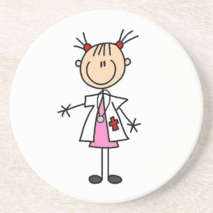 Porta-copos Médica Figura Palito Feminina