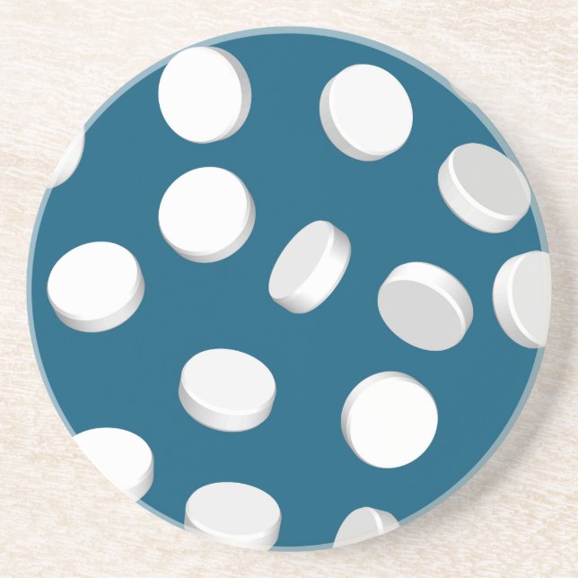 Porta-copos medicamentos para pílulas azuis (Frente)