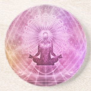 Porta-copos Meditação espiritual de Yoga Zen Colorida