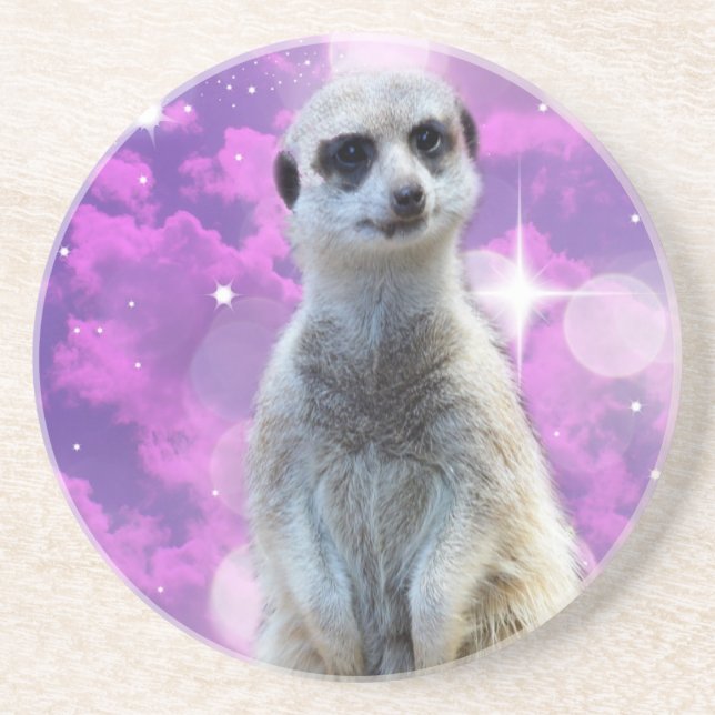 Porta-copos Meerkat Com Sparkle, (Frente)