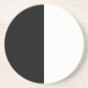 Porta-copos meio branco meio preto, meio preto meio branco