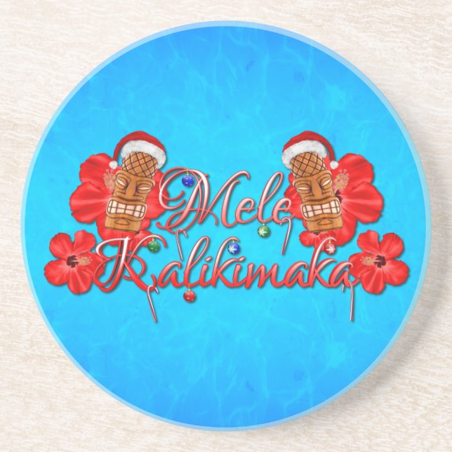 Porta-copos Mele Kalikimaka Tiki (Frente)