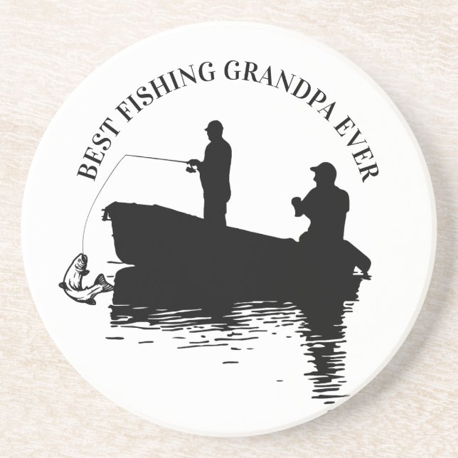Porta-copos Melhor Avô De Pesca De Dia de os pais (Frente)