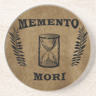 Porta-copos memento mori, frase latina