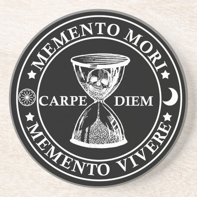 Porta-copos memento mori viver (Frente)