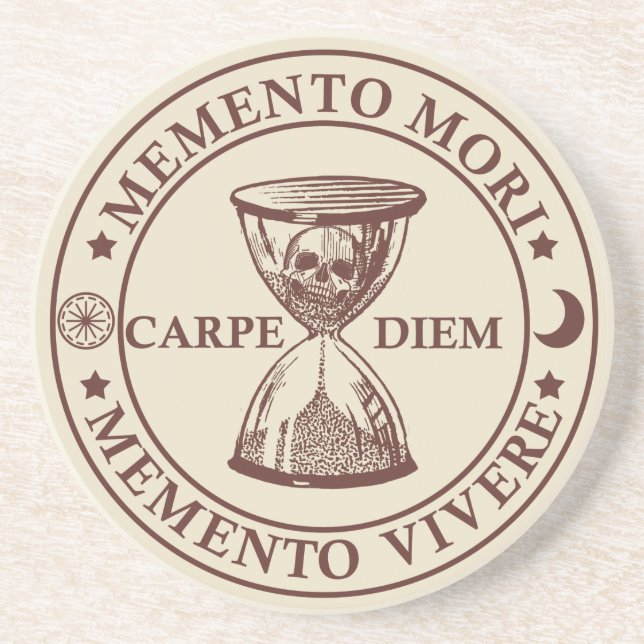 Porta-copos memento mori vivere (Frente)