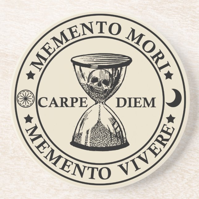 Porta-copos memento mori vivere (Frente)