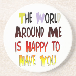 Porta-copos Mensagem de boas-vindas poderosa: uma citação moti