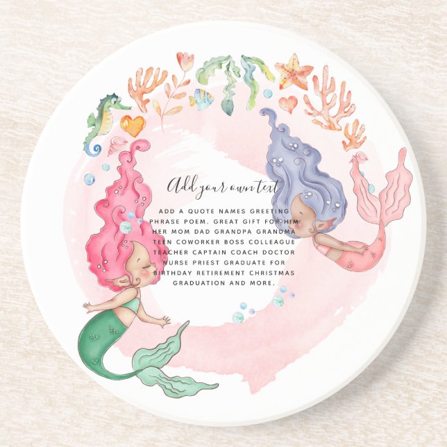 Porta-copos MERMAIDS Personalizado (Frente)