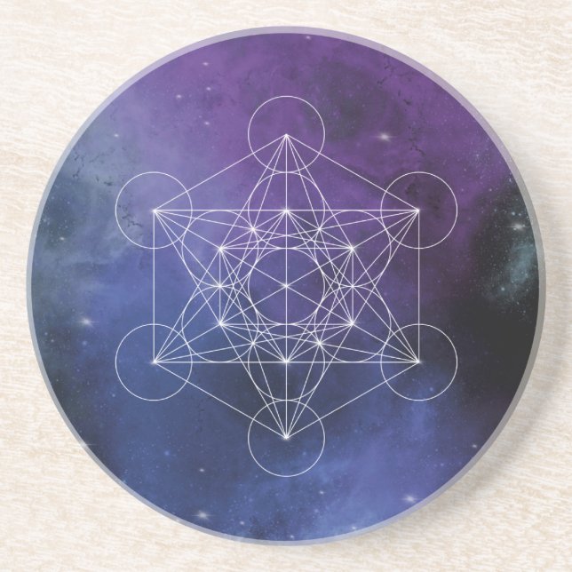 Porta-copos Metatron, chakra, zen, geometria sagrada, geometri (Frente)
