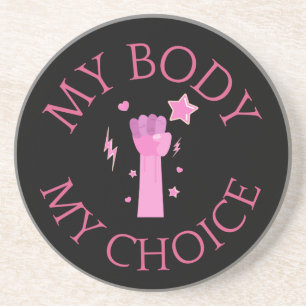 Porta-copos Meu Corpo Minha Escolha Punho Rosa Feminista