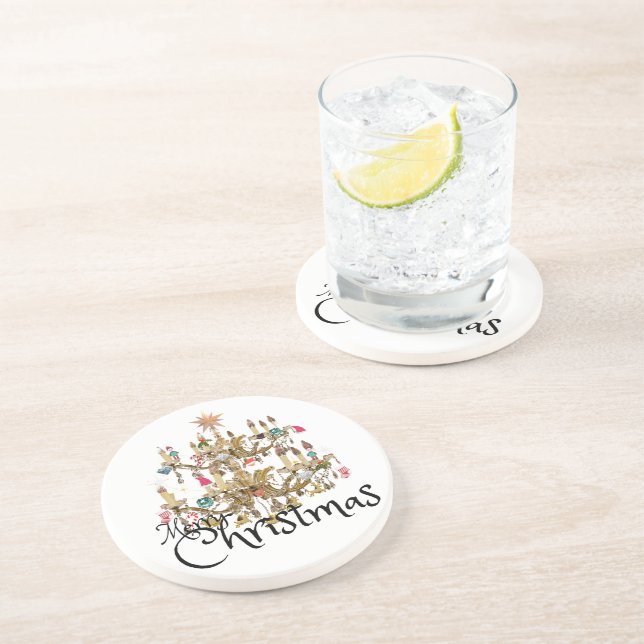 Porta-copos Mikitiez classicwhitechristmas light jollyholly (Lateral)